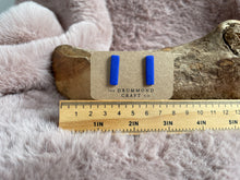 Load image into Gallery viewer, Royal blue rectangular studs