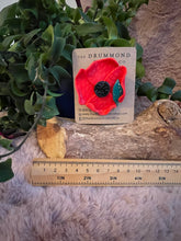 Load image into Gallery viewer, Remembrance Poppy Brooch textured
