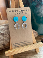 Load image into Gallery viewer, Turquoise horseshoe drops