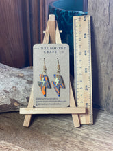 Load image into Gallery viewer, Funky blue/orange with gold lightening drops