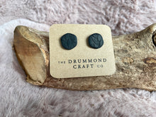 Load image into Gallery viewer, Black textured studs