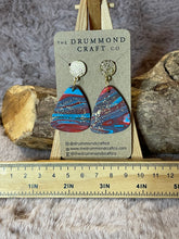 Load image into Gallery viewer, Blue and red with gold drops