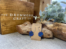 Load image into Gallery viewer, Royal blue marbled hoops