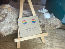 Load image into Gallery viewer, PRIDE button stud earrings