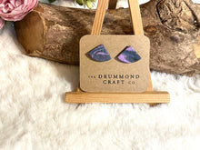 Load image into Gallery viewer, Purple fan studs