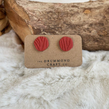 Load image into Gallery viewer, Terracotta embossed stud earrings