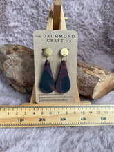 Load image into Gallery viewer, Black and burgundy large teardrops