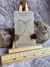 Load image into Gallery viewer, Chocolate and gold on gold hoops