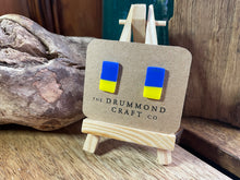 Load image into Gallery viewer, SUPPORT UKRAINE oblong studs