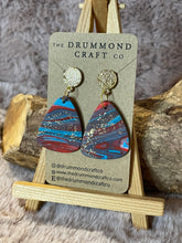 Load image into Gallery viewer, Blue and red with gold drops