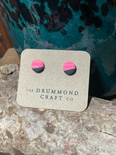 Load image into Gallery viewer, Neon pink and black studs