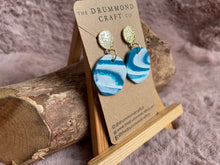 Load image into Gallery viewer, Striking turquoise swirl drops