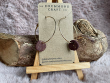 Load image into Gallery viewer, Chocolate and gold on gold hoops