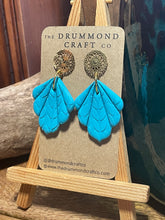 Load image into Gallery viewer, Textured turquoise large drops