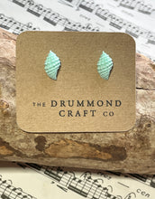 Load image into Gallery viewer, Aqua seashell studs