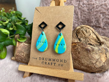 Load image into Gallery viewer, Funky blue/yellow earrings