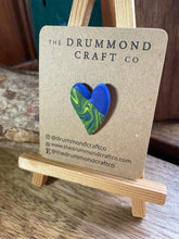 Load image into Gallery viewer, SUPPORT UKRAINE funky heart pin brooch