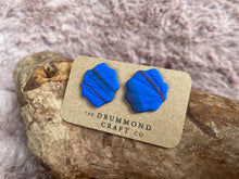 Load image into Gallery viewer, Royal blue shell studs