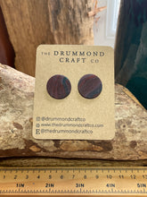 Load image into Gallery viewer, Cufflinks - brown/burgundy marbled