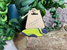 Load image into Gallery viewer, Yellow and purple hair barrette clip small