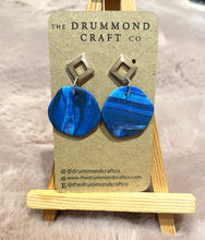 Load image into Gallery viewer, Stunning blue on rose gold drops