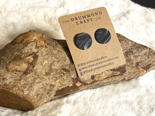 Load image into Gallery viewer, Cufflinks - black with subtle white marbling