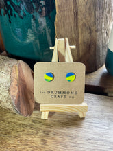 Load image into Gallery viewer, SUPPORT UKRAINE funky studs