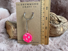 Load image into Gallery viewer, Neon pink “no waste” keyring