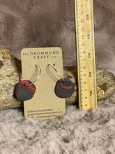 Load image into Gallery viewer, Dark rainbow swirl hoops