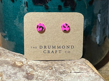 Load image into Gallery viewer, Neon animal print small studs