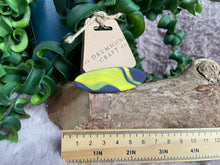 Load image into Gallery viewer, Yellow and purple hair barrette clip small