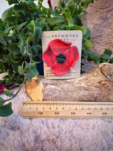 Load image into Gallery viewer, Remembrance Poppy Brooch marbled