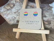 Load image into Gallery viewer, PRIDE button stud earrings