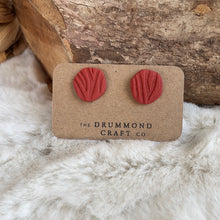 Load image into Gallery viewer, Terracotta embossed stud earrings