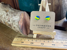 Load image into Gallery viewer, SUPPORT UKRAINE funky studs