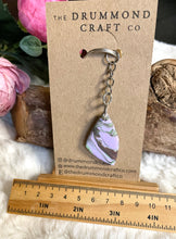 Load image into Gallery viewer, Lilac marbled “no waste” keyring