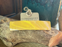 Load image into Gallery viewer, Yellow mustard swirl hair barrette clip large