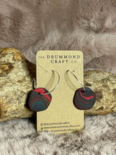 Load image into Gallery viewer, Dark rainbow swirl hoops