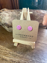 Load image into Gallery viewer, Pink button studs