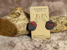 Load image into Gallery viewer, Dark rainbow swirl hoops