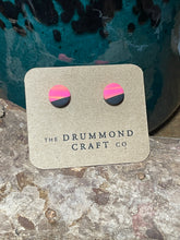 Load image into Gallery viewer, Neon pink and black studs