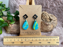 Load image into Gallery viewer, Funky blue/yellow earrings