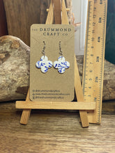Load image into Gallery viewer, White with painted vine drops on sterling silver