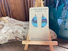 Load image into Gallery viewer, Stunning turquoise mix half moon drops