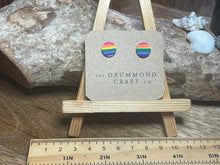 Load image into Gallery viewer, PRIDE button stud earrings