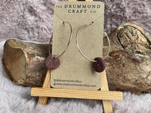 Load image into Gallery viewer, Chocolate and gold on gold hoops