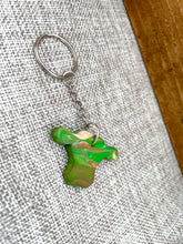 Load image into Gallery viewer, Cow keyring green mix