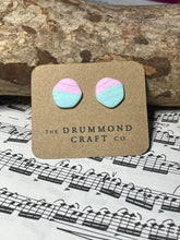 Load image into Gallery viewer, Pastel pink and blue large studs