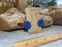 Load image into Gallery viewer, Royal blue marbled hoops