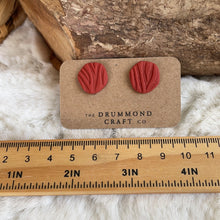 Load image into Gallery viewer, Terracotta embossed stud earrings